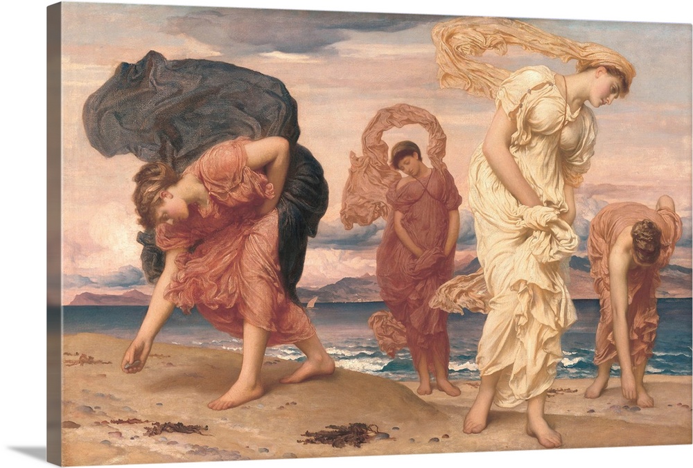 Greek Girls Picking up Pebbles by the Sea by Frederic Leighton.