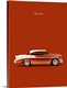 image thumbnail of Photograph of a rust orange and white Chev Belair 56 printed on a rust orange background