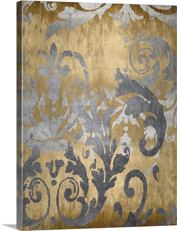 Damask in Gold I Great Big Canvas