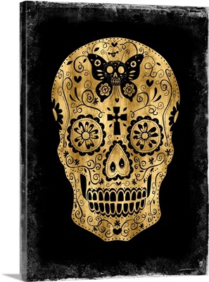 Day of the Dead in Gold and Black