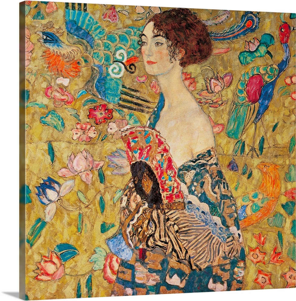 Donna con ventaglio (Woman with Fan) by Gustav Klimt