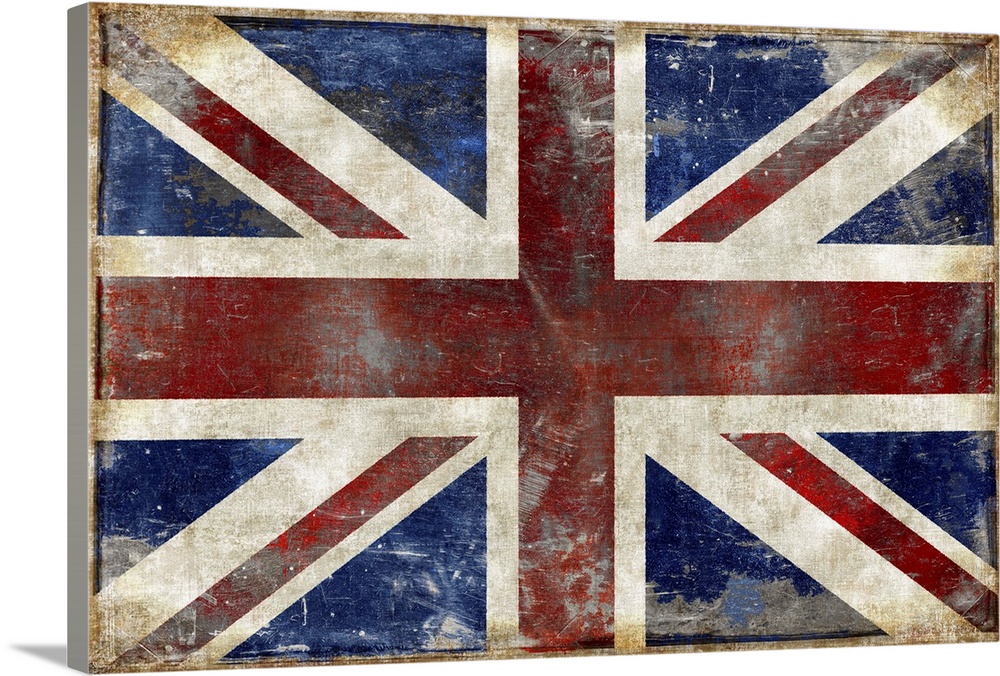 Weathered and dull version of the flag of England.