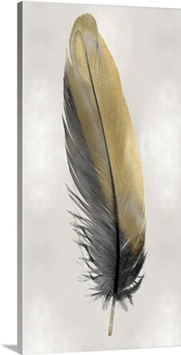 Gold Feather on Silver I