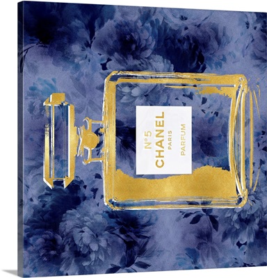 Gold Perfume on Blue Flowers