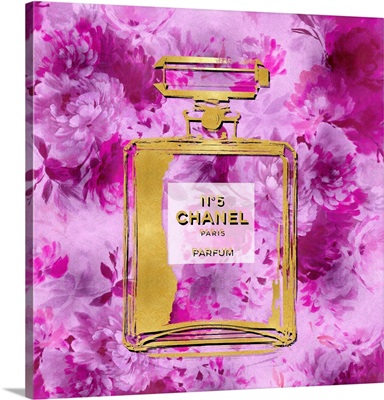 Gold Perfume on Pink Flowers