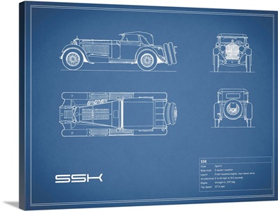 Mercedes SSK - Blue