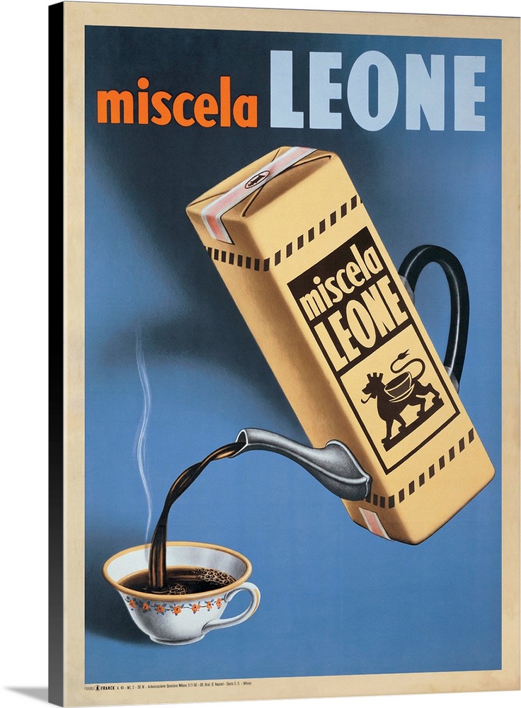 Vintage advertisement for Miscela Leone, 1950.