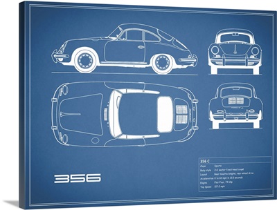 Porsche 356C - Blue