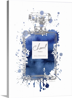 Silver Inky Perfume in Navy