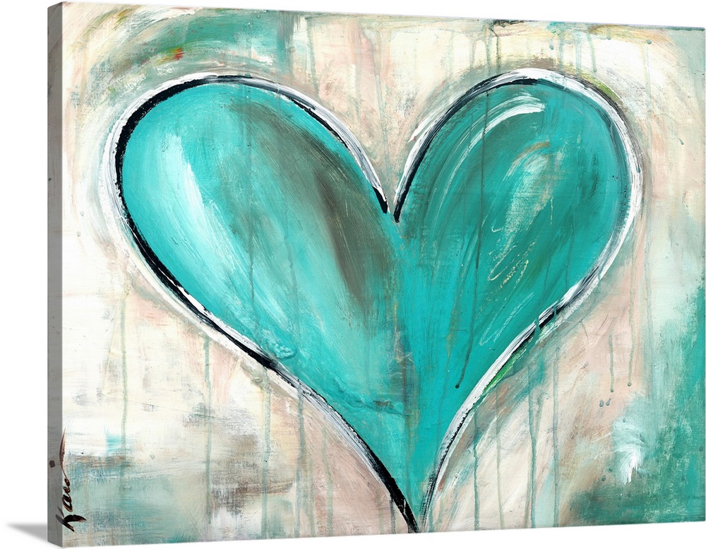 Watercolor Hearts Wall Art, Canvas Prints, Framed Prints, Wall Peels