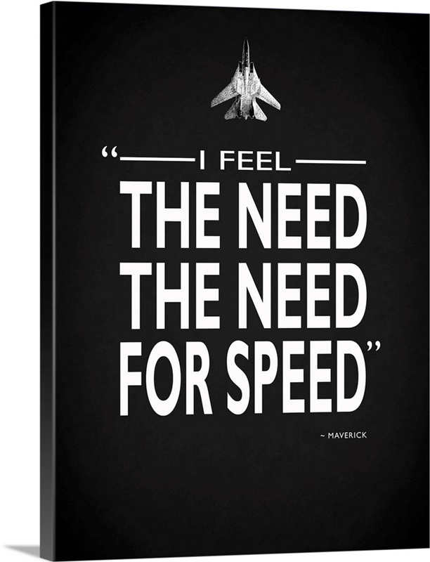 TOP GUN MOVIE - Need For Speed - Digital Printable Art Poster - Simple  Minimalist Typography - Black Text - White Background - Vertical
