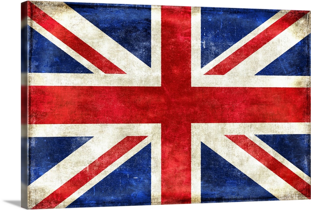 Weathered flag of England/United Kingdom.