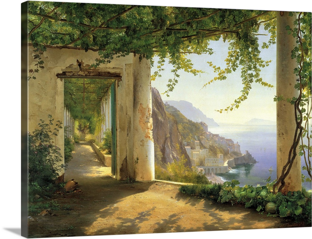 View to the Amalfi Coast  by Carl Frederic Aagaard