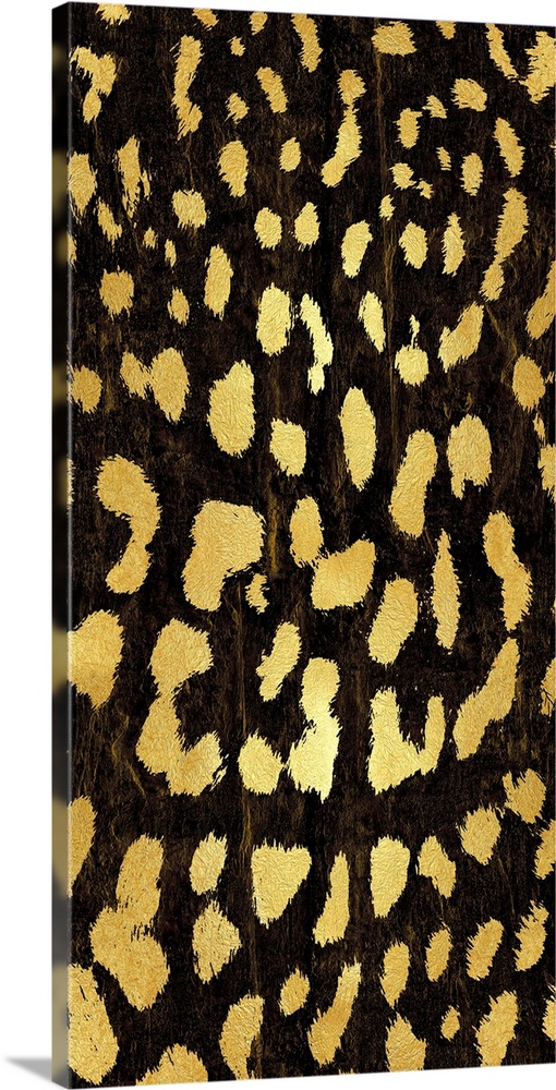 Gold and black cheetah print.