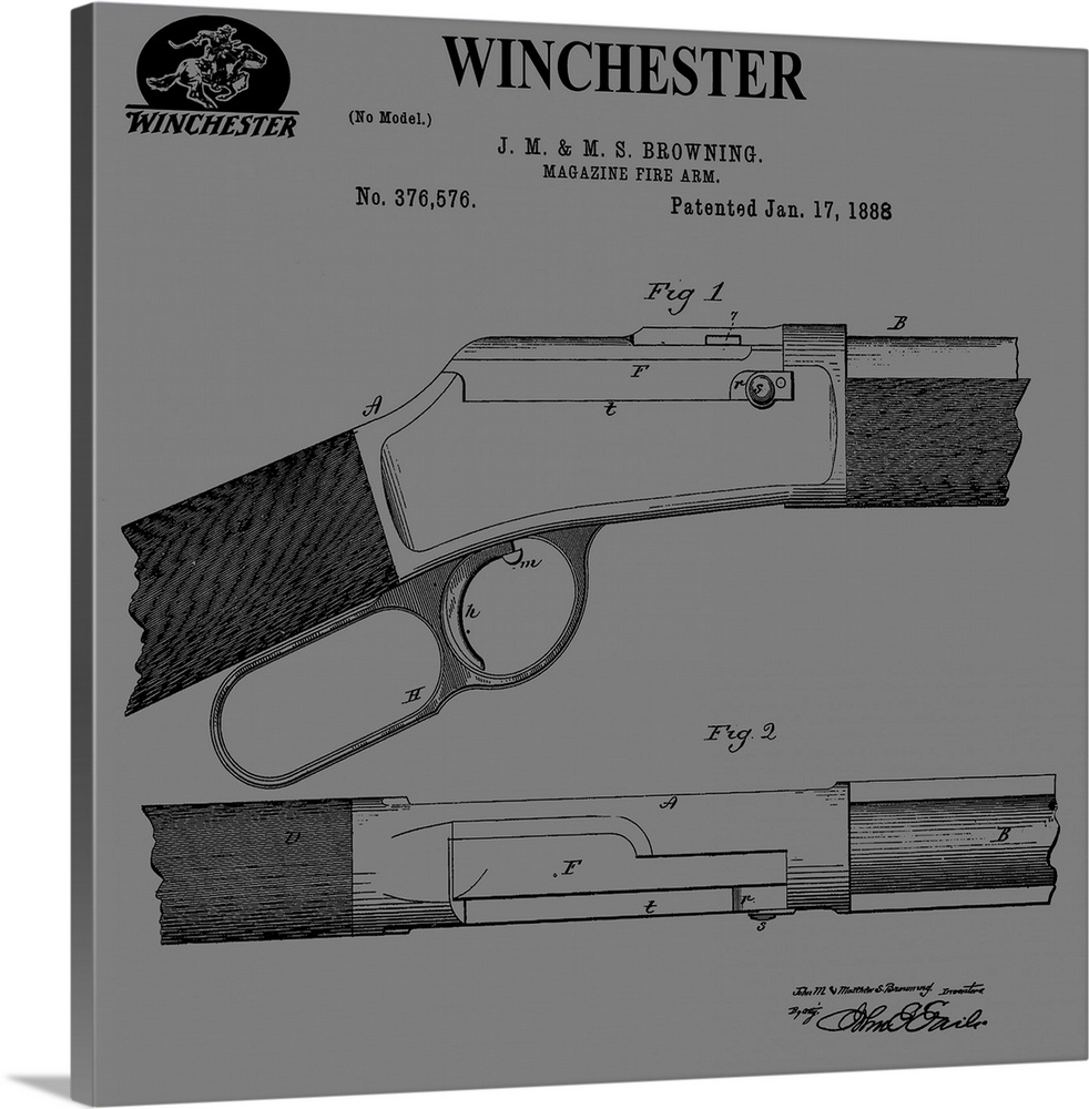 Winchester Magazine Fire Arm, 1888-Gray