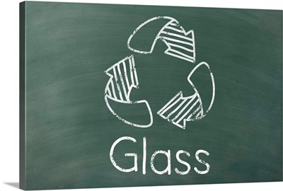 Recycle - Glass - Green Chalkboard