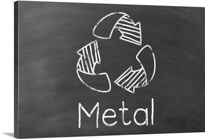 Recycle - Metal - Black Chalkboard