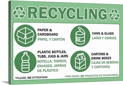 Recycling - Bilingual - Green