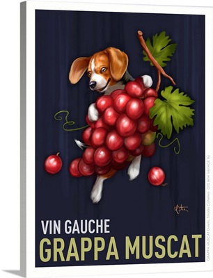 Grappa Muscat Vin Gauche Retro Advertising Poster