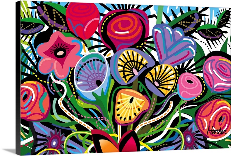 FlowersAllOver Great Big Canvas