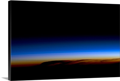 The troposphere and stratosphere are easily visible from orbit