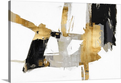 Abstract Collage Black Gold