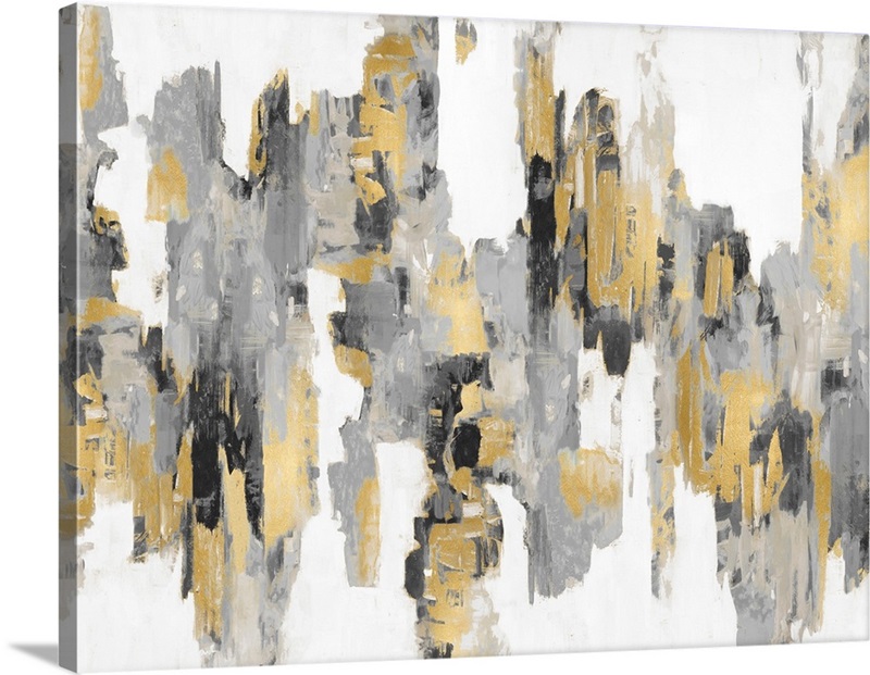 Abstract Spots Black Gold Wall Art, Canvas Prints, Framed Prints, Wall ...