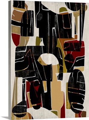 Brush And Shapes Abstract Black Lines