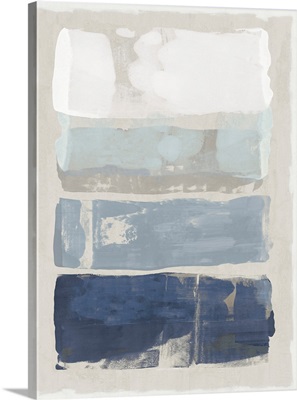 Neutral Blue Paint Brush Abstract 2