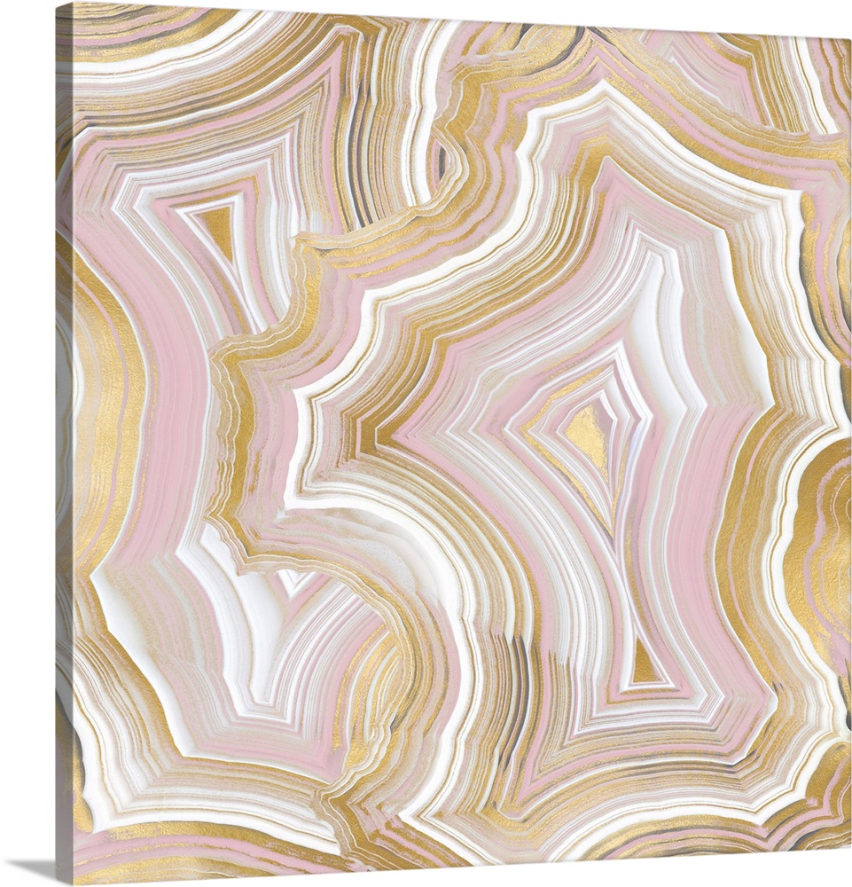 Stone Lines Pink Gold
