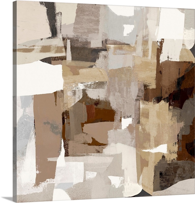 White And Brown Abstracts Wall Art, Canvas Prints, Framed Prints, Wall