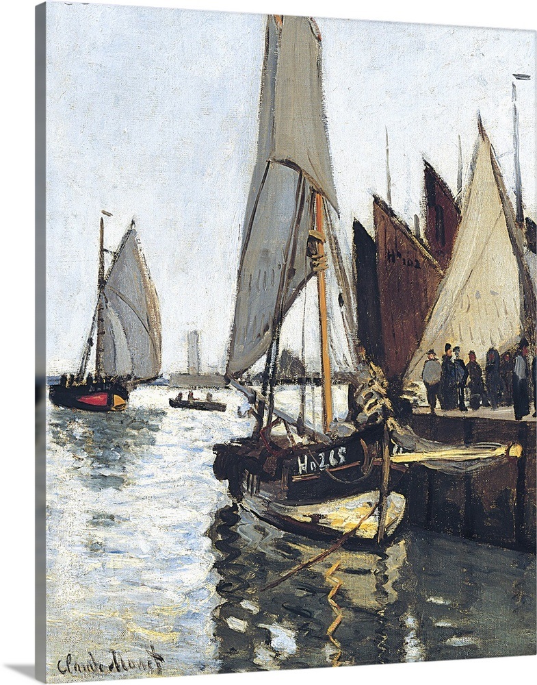 Bateaux A Honfleur (Study For Le Port De Honfleur) By Claude Wall