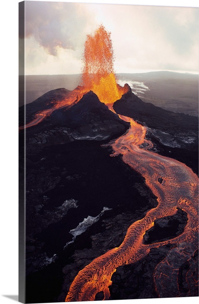 Kilauea Volcano Erupting Wall Art, Canvas Prints, Framed Prints, Wall ...