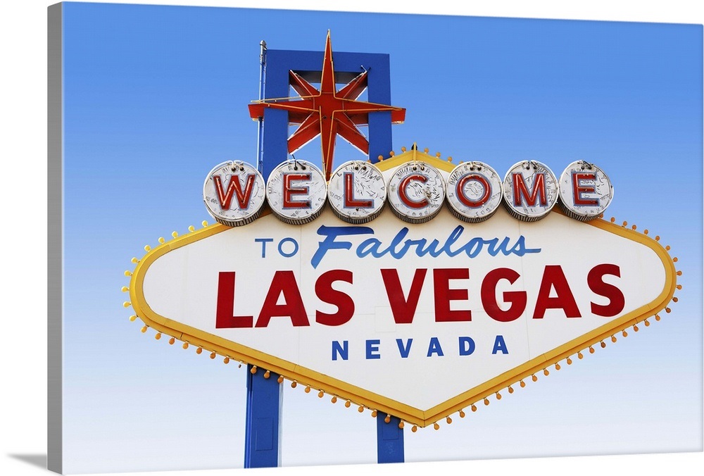 Las Vegas Road Sign Wall Art, Canvas Prints, Framed Prints