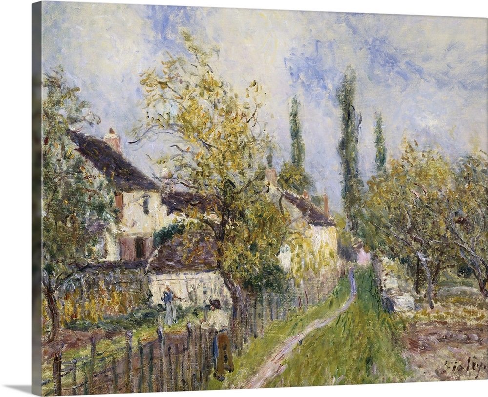 Painting Of The French Countryside By Alfred Sisley Wall Art, Canvas