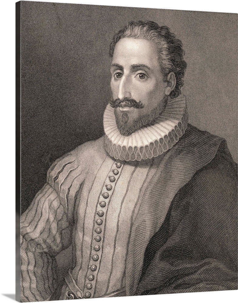 Portrait of Miguel de Cervantes Saavedra Wall Art, Canvas Prints ...