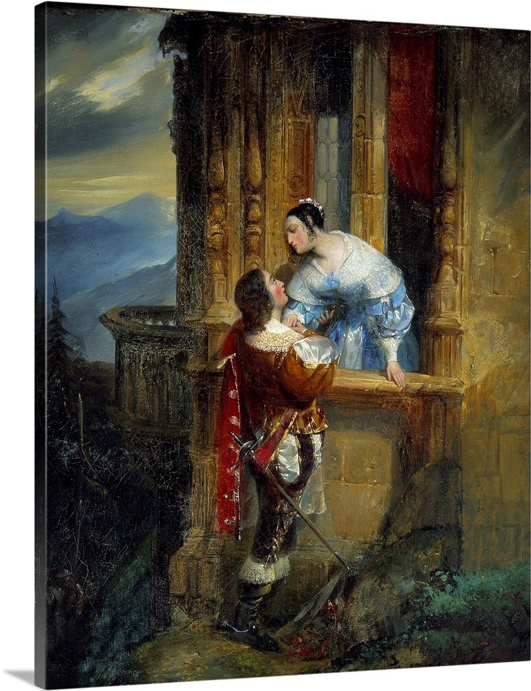 Romeo and Juliet, balcony scene Wall Art, Canvas Prints, Framed Prints