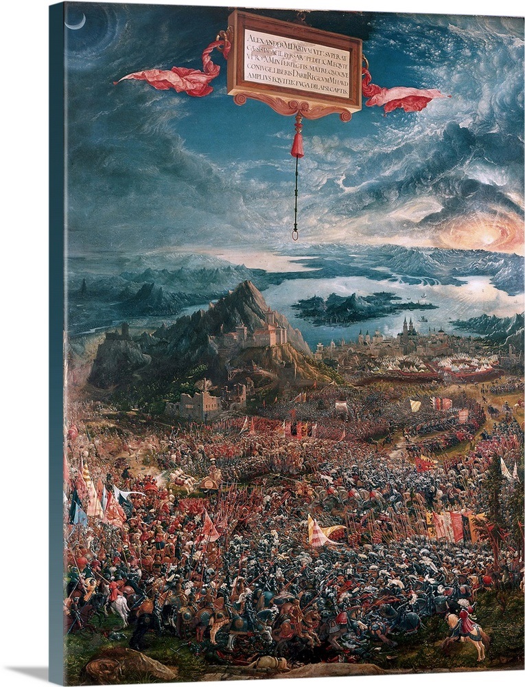 The Battle of Issus between Alexander the Great and Darius III Wall Art