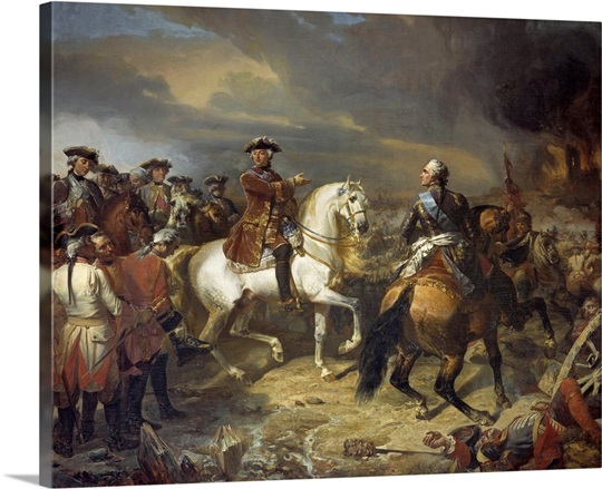 The Battle of Lauffeld by Louis Charles Auguste Couder Photo Canvas ...