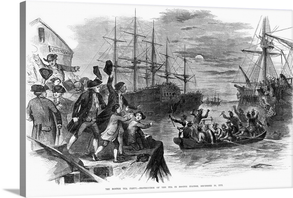 The Boston Tea Party, December 16,1773 Wall Art, Canvas Prints, Framed ...