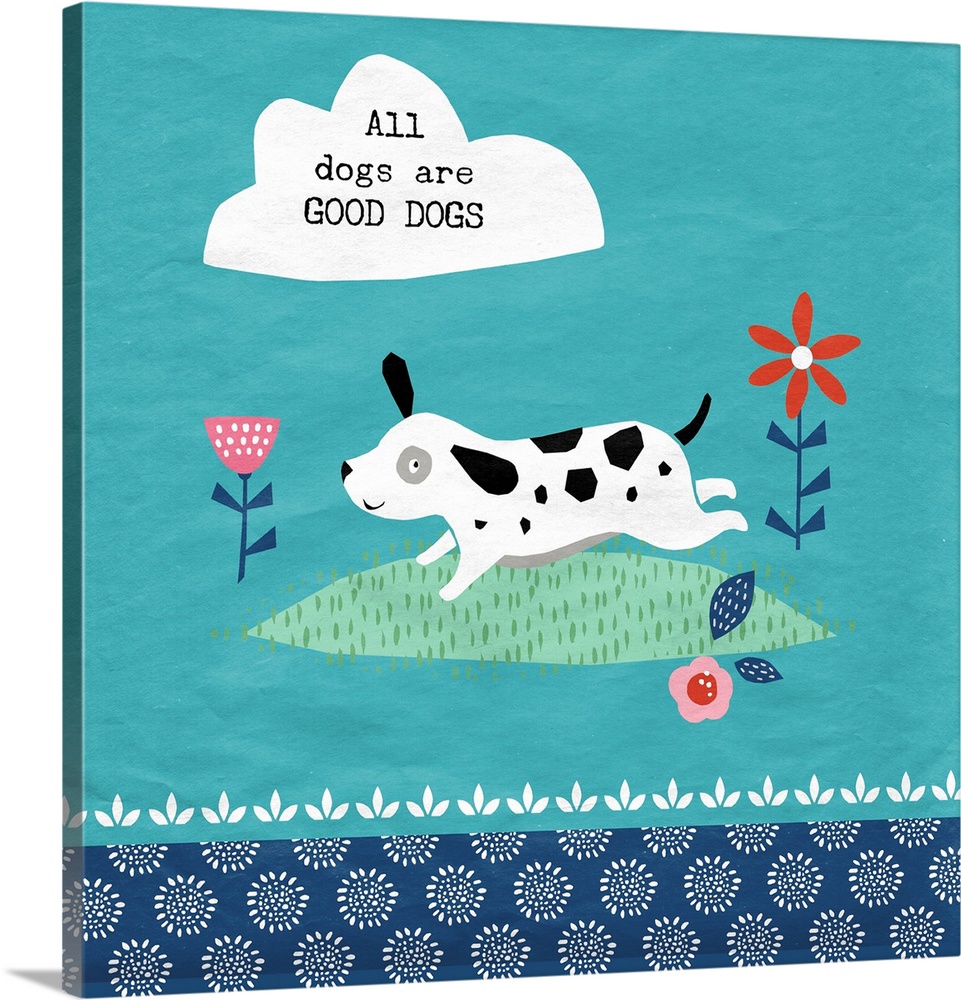 Unconditional love of a dog is on display with this fun and whimsical scene!
