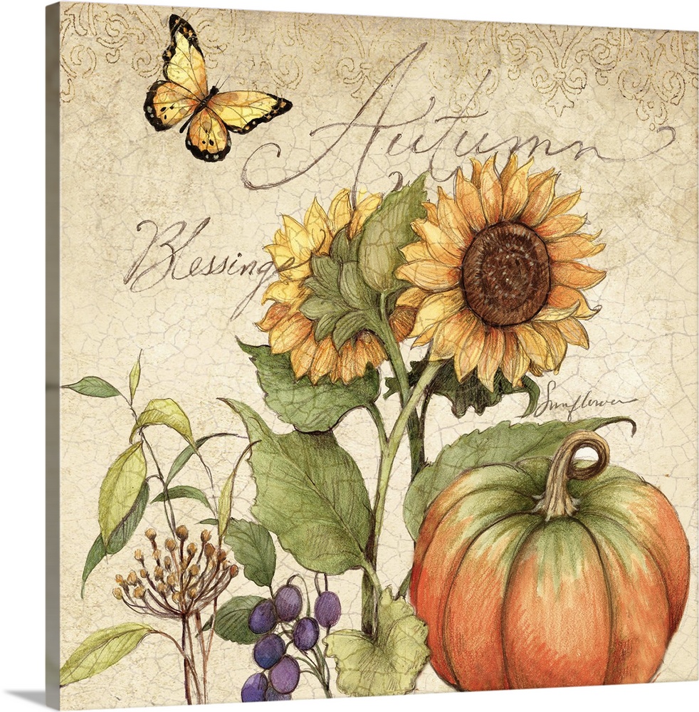 Botanical harvest decor adds a tasteful accent to your home.