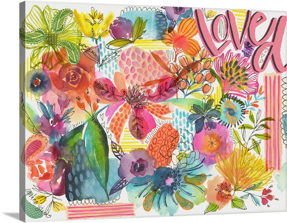 This splashy, vibrant floral collage brings the garden in!