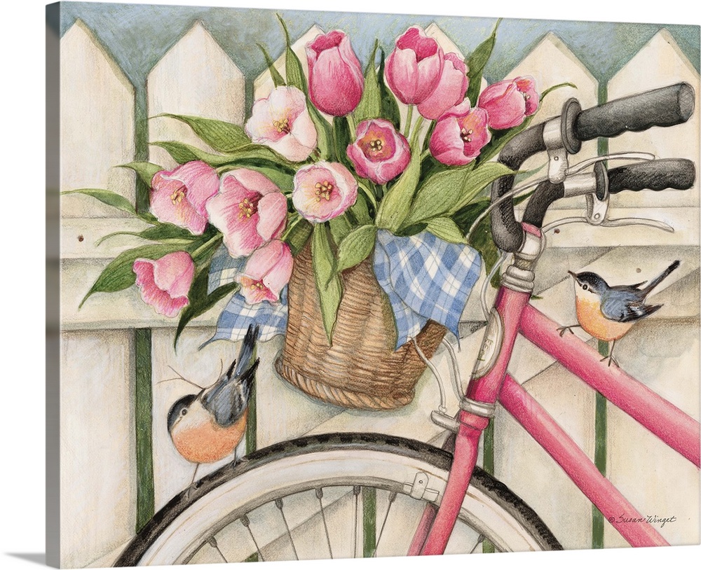 Bicycle in the Flowers Film Photo Print
