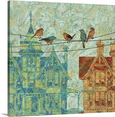 Birds on a Wire - Cityscape