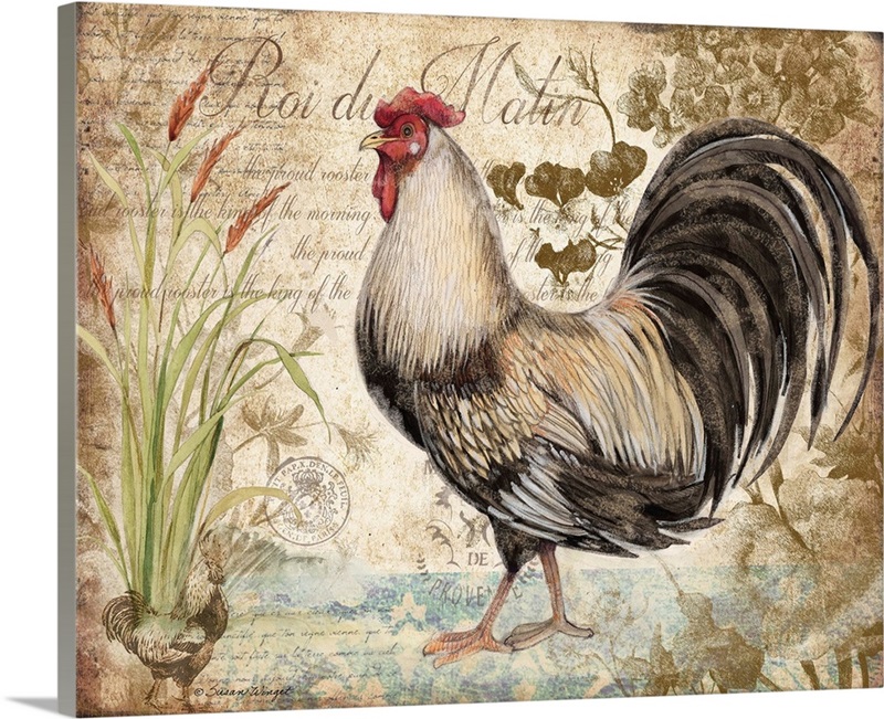 Black and White Rooster | Great Big Canvas