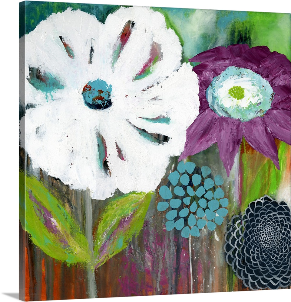 Contemporary splashy florals work with any home or office décor!