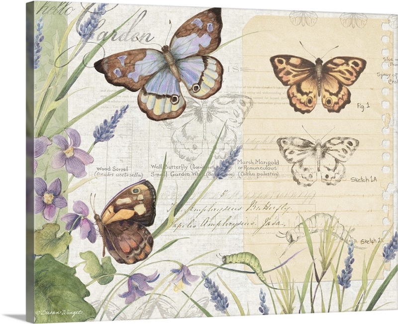 Butterfly Garden Wall Art, Canvas Prints, Framed Prints, Wall Peels ...