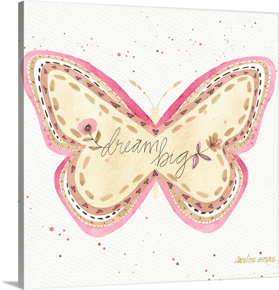 Sweetly rendered butterfly art that adds a gentle, lovely, and inspirational accent to your decor.