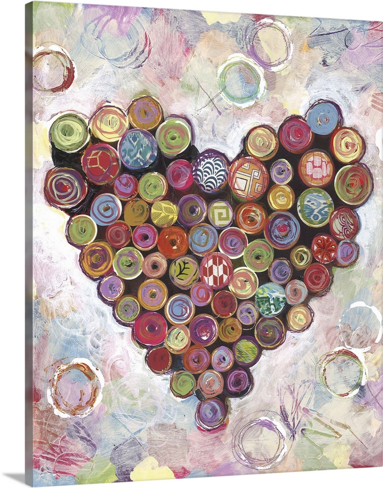 Heart of buttons offers a fashion element to a beloved motif.